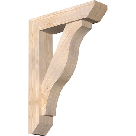 Ekena Millwork Funston Slat Smooth Bracket w/ Offset Brace, Douglas Fir, 7 1/2"W x 32"D x 44"H BKT0806X32X44FST06SDF